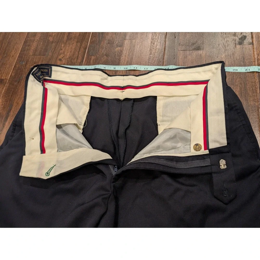 Vintage Tommy Hilfiger Dress‎ Pants Mens 36x32 Navy Pleated Cuffed Classic